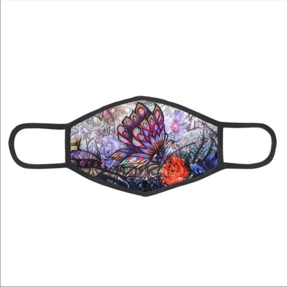 Elusive Purple Butterfly Face Mask - Picture 2 of 3